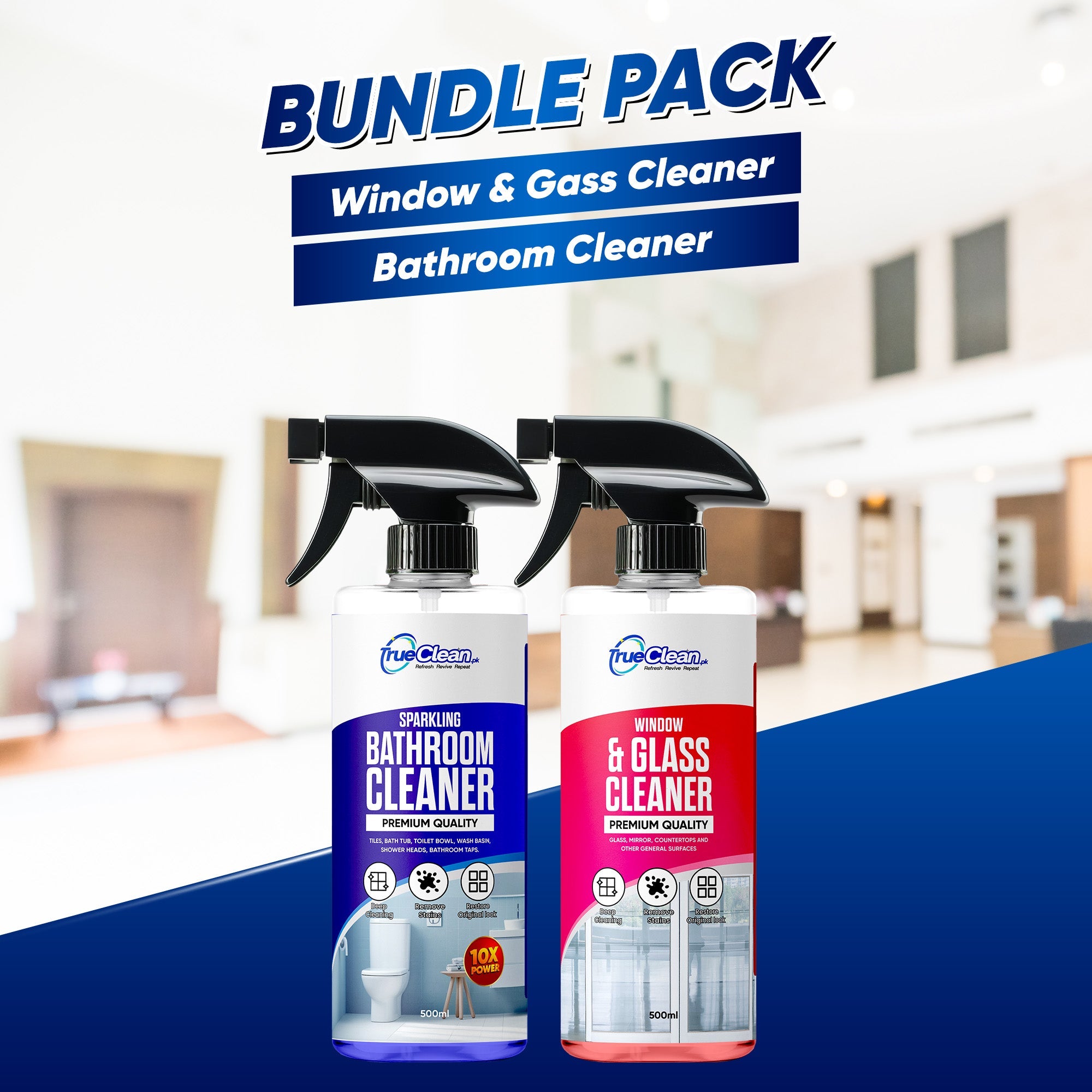 bathroom cleaner , glass cleaner
